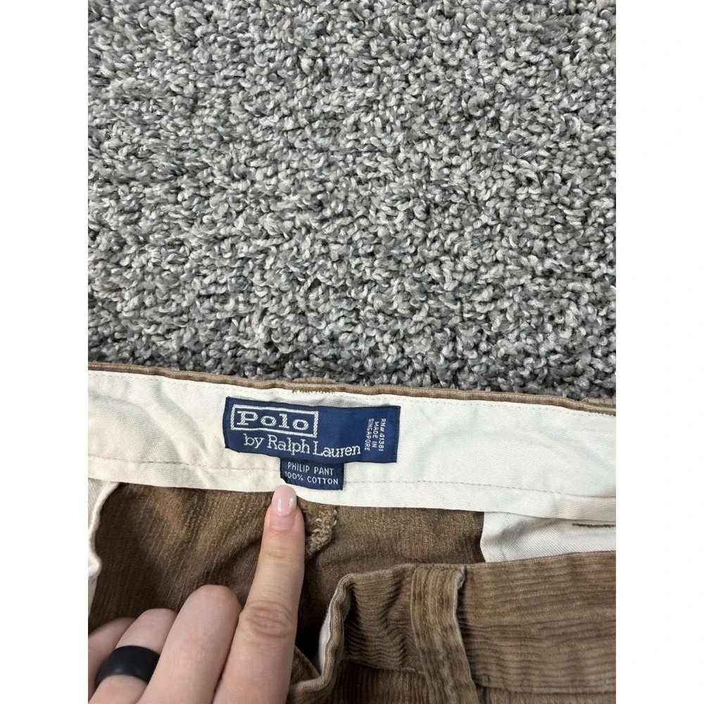 Vintage Polo Ralph Lauren Philip Corduroy Pants Men's Size 36X32 Brown